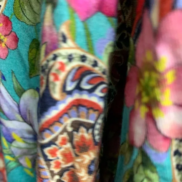 Johnny Was Multi-print Indie Flower tunic Size L - Picture 4 of 9